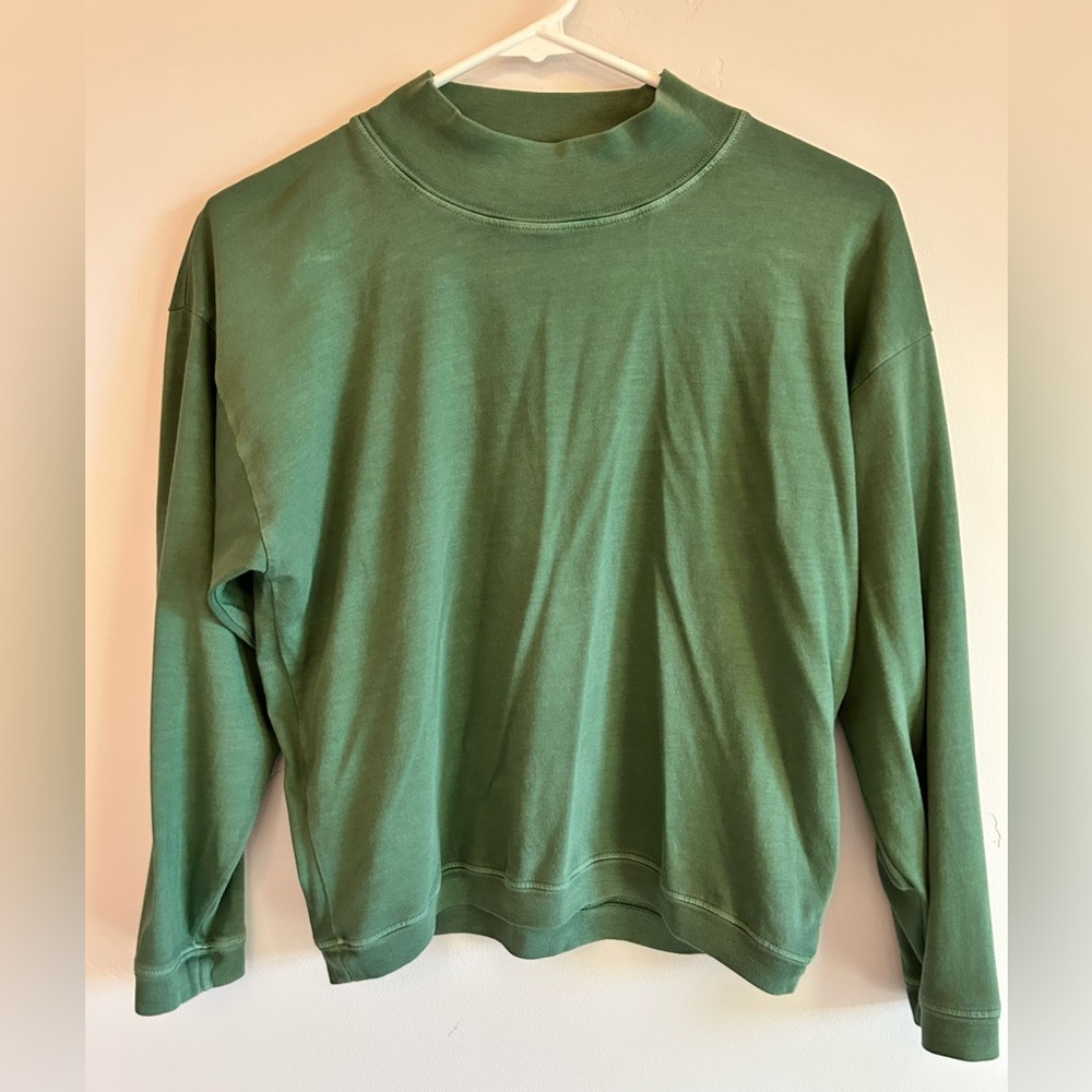 Green Madewell Mock Neck Top - Picture 2 of 4